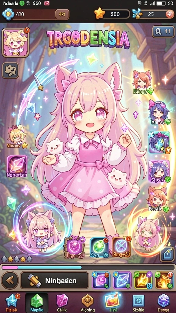 Screenshot menunjukkan antarmuka utama game yang menarik.