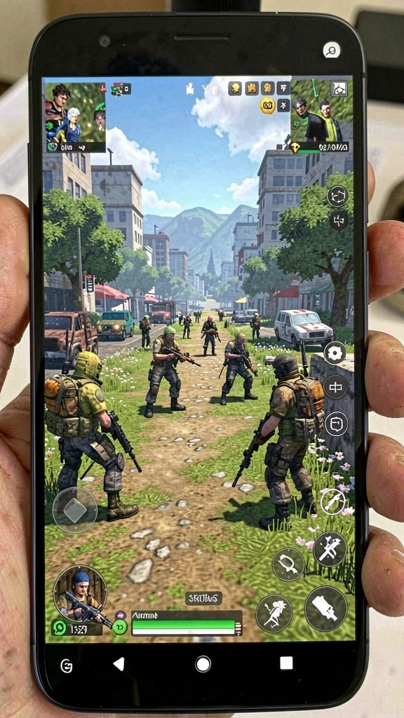 Screenshot memperlihatkan karakter utama dalam aksi.