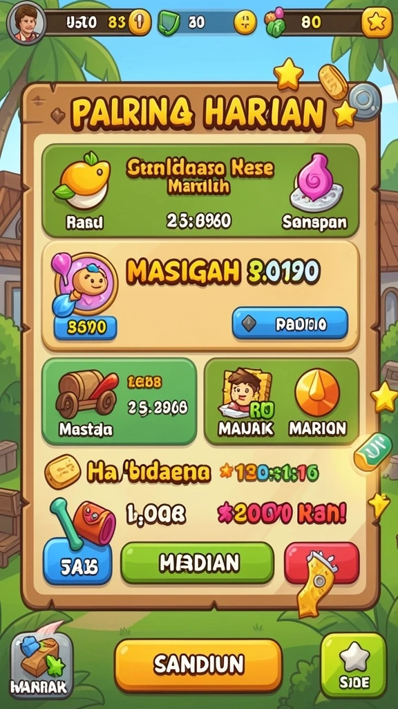 Karakter unik yang bisa dipilih sesuai selera.