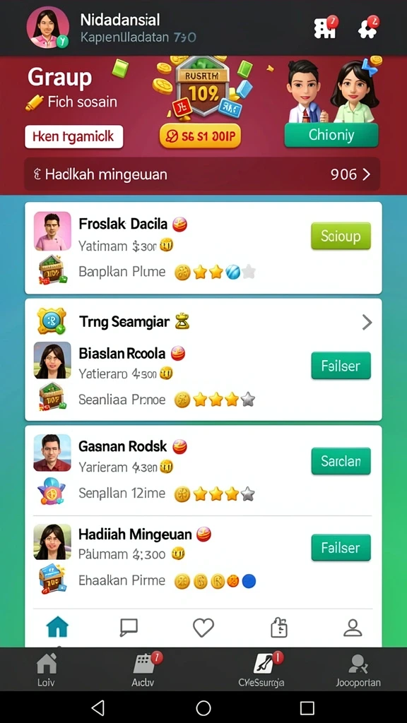 Tampilan menu yang mudah dipahami dan navigasi.