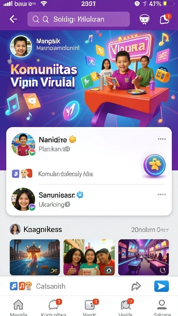Visual grafis yang menawan dengan detail tinggi.