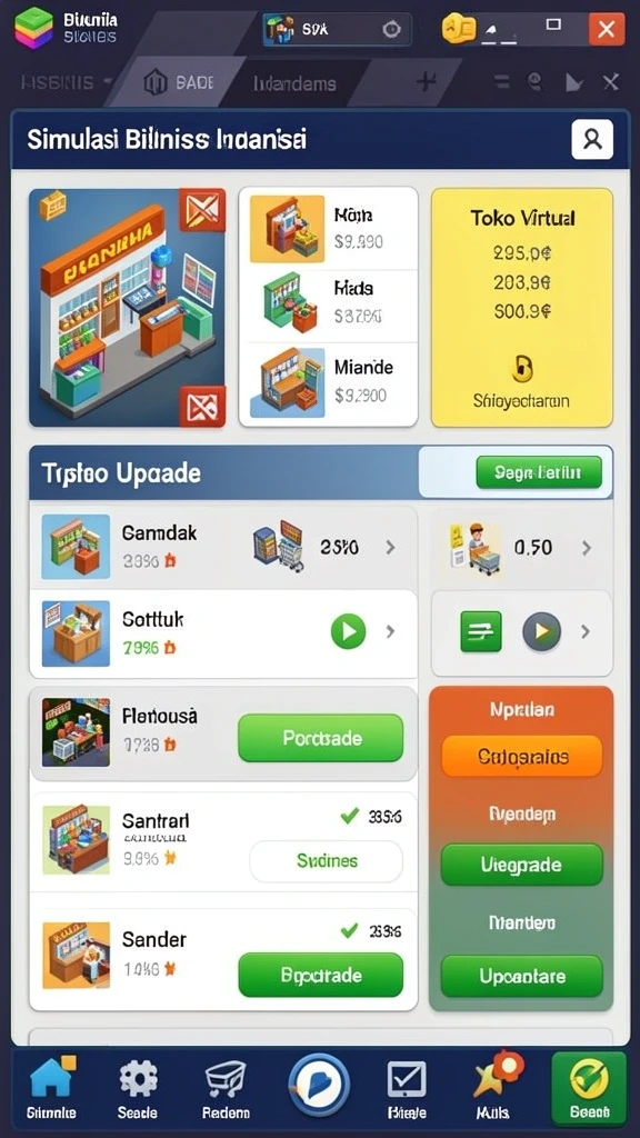 Screenshot menunjukkan tampilan utama permainan dengan simbol yang cerah.