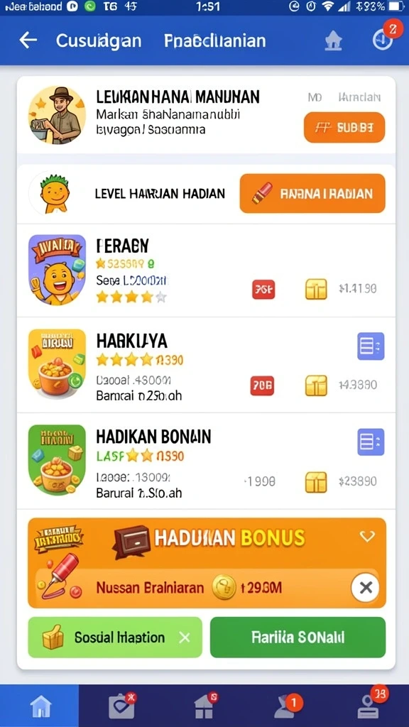 Notifikasi pembaruan yang informatif.