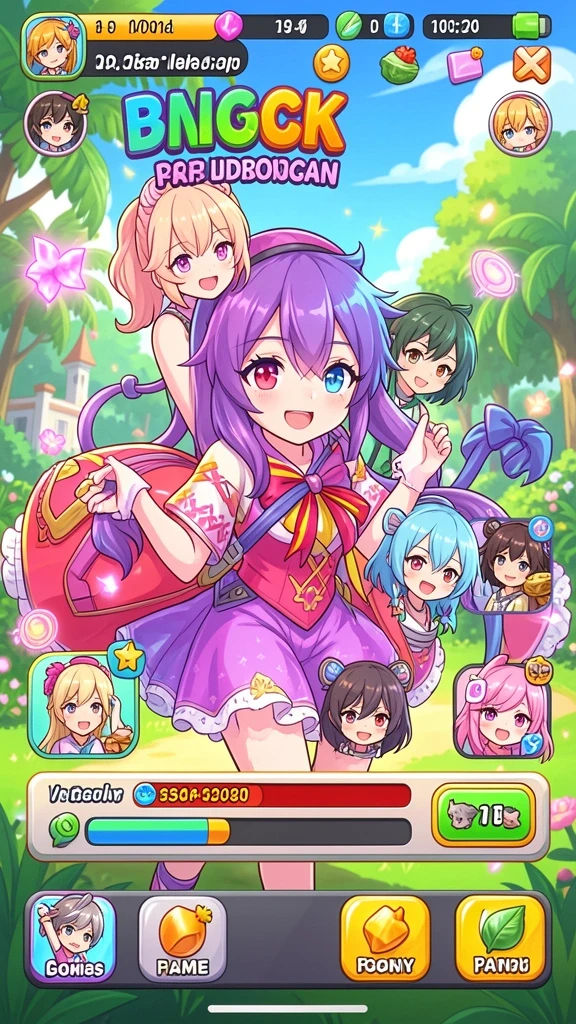 Tampilan home screen yang menarik dan user-friendly.